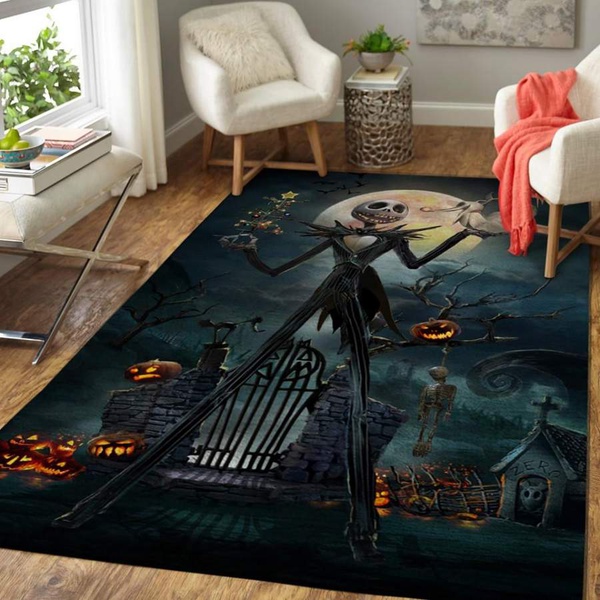 The Nightmare Before Christmas Movie – Jack Skellington – Halloween Area Rug Floor Decor