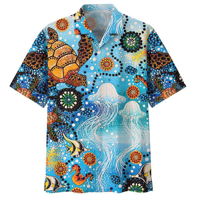 Hippie Into The Ocean Blue Awesome Design Unisex Hawaii Shirt For Men And Women Ha20551