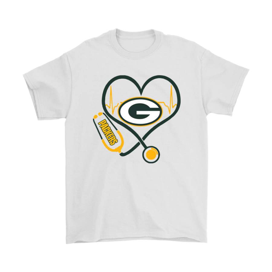 Stethoscope Heartbeat Nurse Symbol Green Bay Packers Shirts