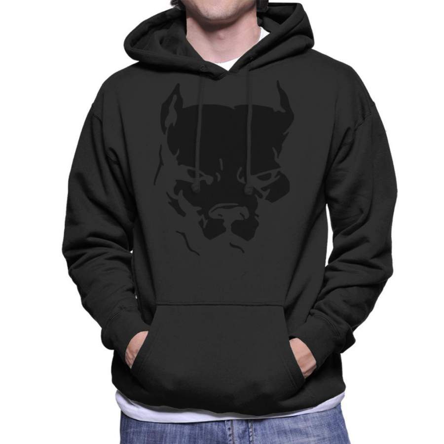 American Pitbull Silhouette Men’s Hooded Sweatshirt