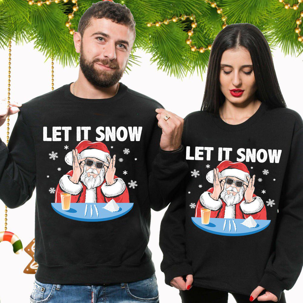 Let It Snow Christmas Gift For Couple Funny Sweatshirt