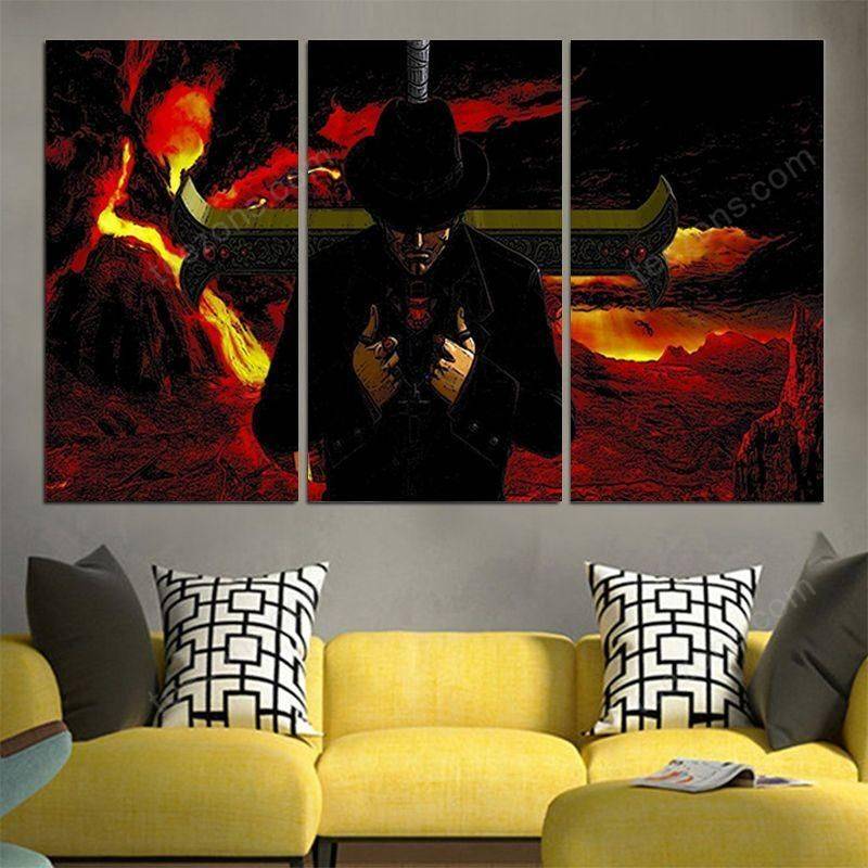 Dracule Mihawk Canvas - One Piece 3D Printed Canvas Bespoketshirt