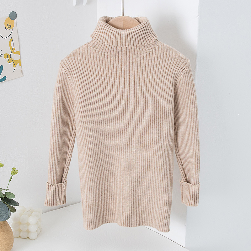 Teenager Autumn Winter Sweater for Boys Children Under Shirt Baby Pullover Sweater Turtleneck Warm Top Kids Thick Teens Clothes alx