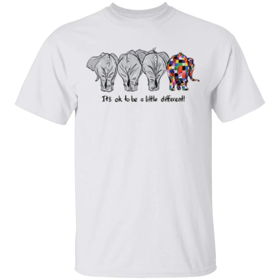 Autism elephants it’s ok to be a little different shirt Gift For Dad Mom T-Shirt