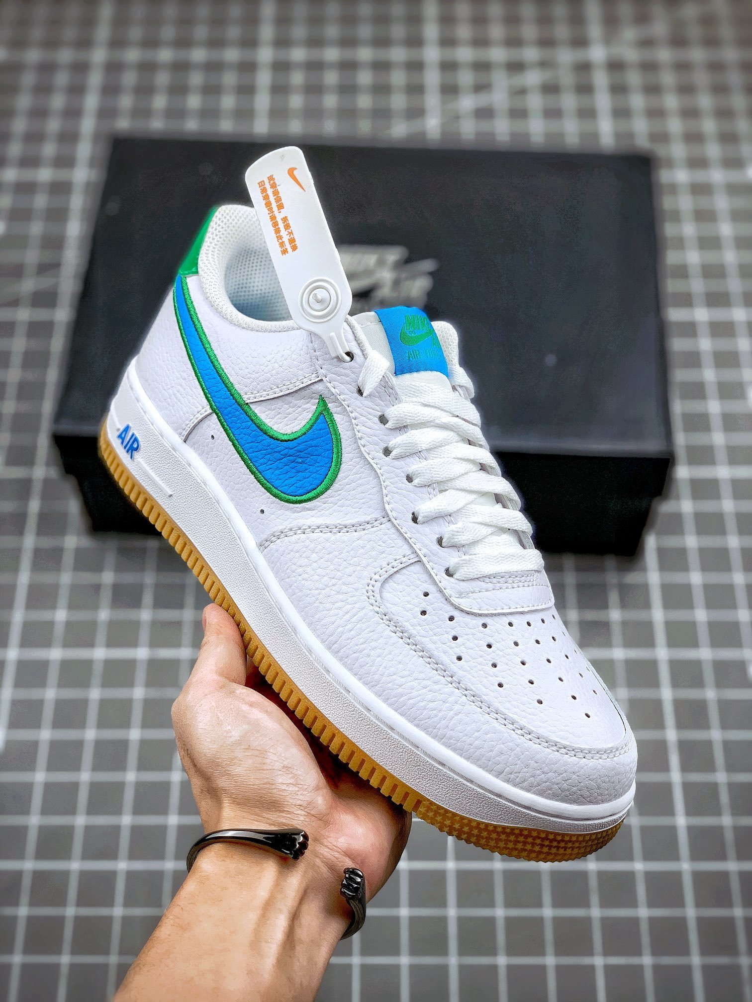 Nike Air Force 1 07 White Blue Green DA4660-100 5340640