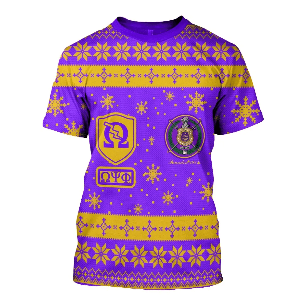 Fraternity Tshirt – 3D All Over Omega Psi Phi Ugly Sweater 21020194