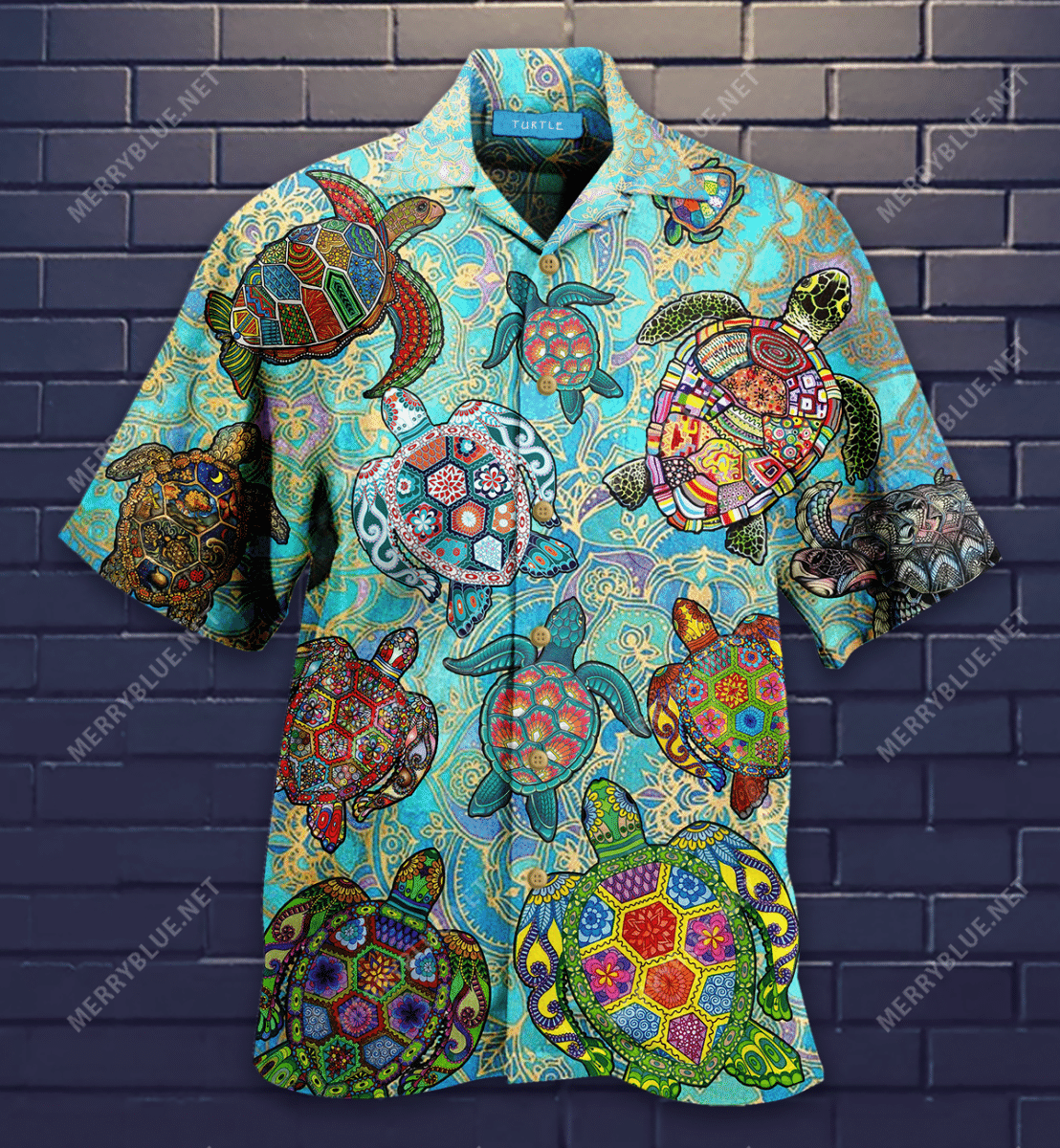 Mandala Turtle Hawaiian Shirt