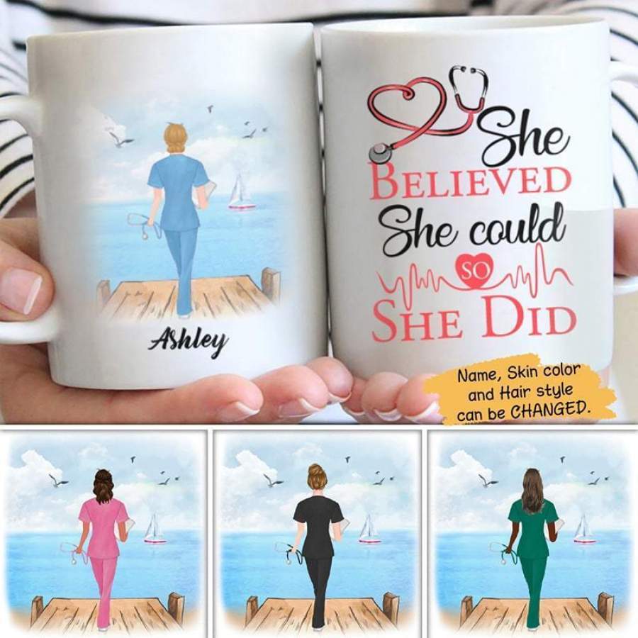 Jobs – She Believed She Could Personalized Mug