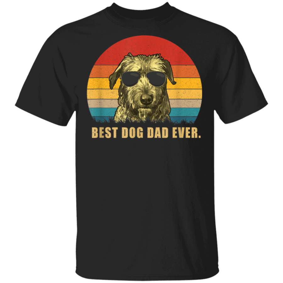 Vintage Best Dog Dad Ever Irish Wolfhound s Shirt