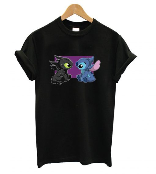 Baby Toothless Dragon and Stitch RS T shirt