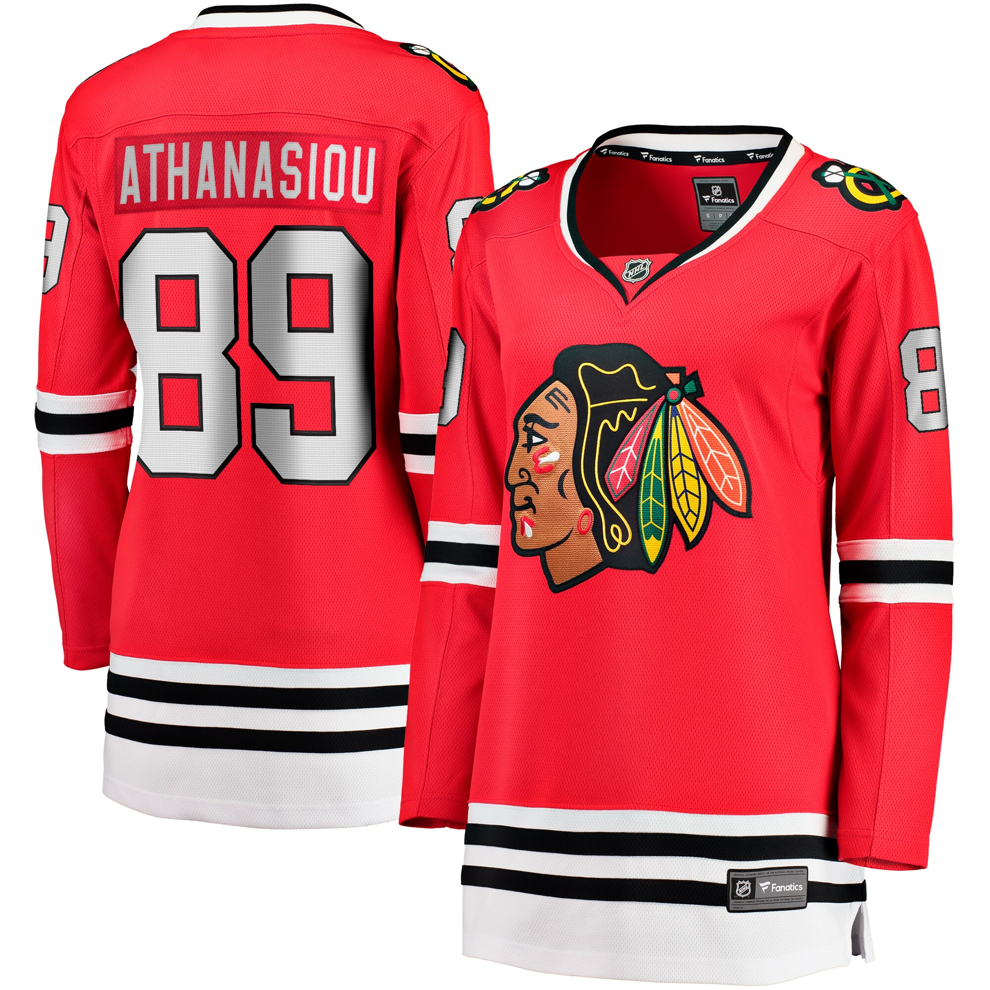 Andreas Athanasiou Chicago Blackhawks Branded Women's Home Breakaway Player Jersey – Red