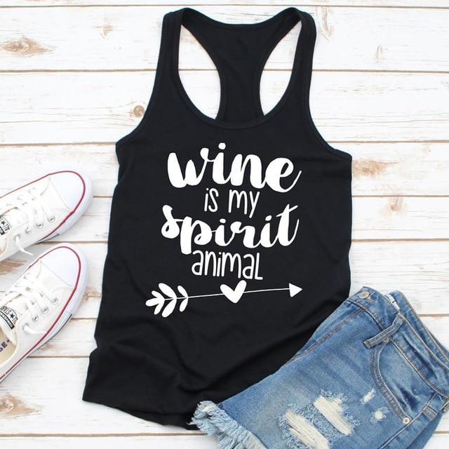 Wine Is My Spirit Animal Tank