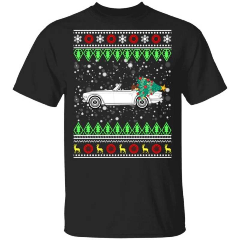 Triumph TR6 Classic Car Ugly Christmas Sweater Hoodie Ls