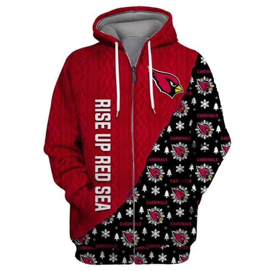 Arizona Cardinals Cool Christmas Zipper Hoodie