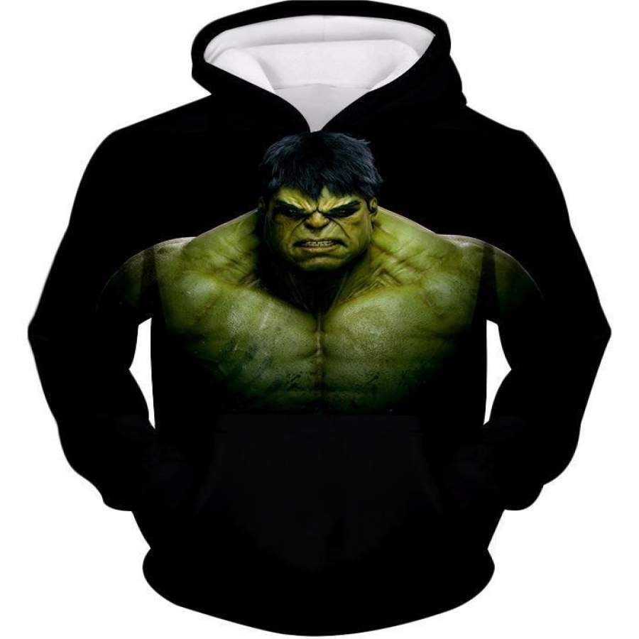 Amazing Superhero Hulk Black Hoodie