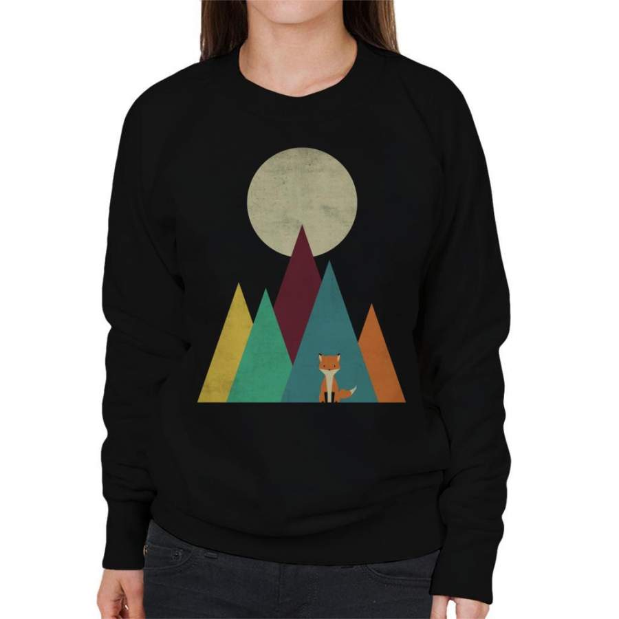 Red Fox Mountain Moonlight Women’s Sweatshirt