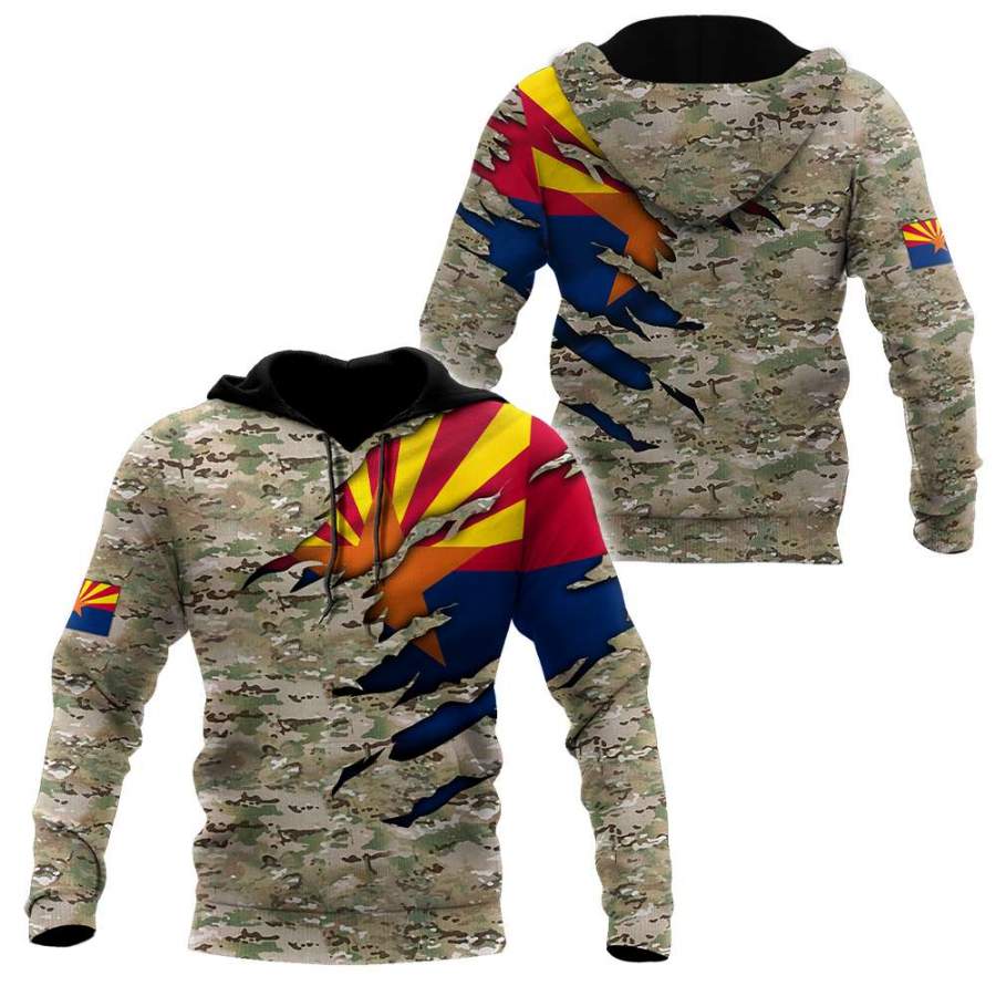 Us Camo Flag Arizona 3D All Over Printed Unisex Shirts