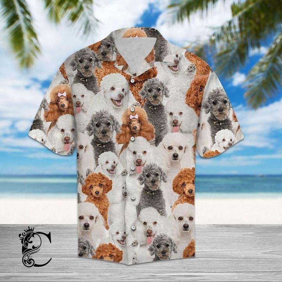 Beach Shirt Shop Poodle Hawaiian Shirt- Chillicothemall