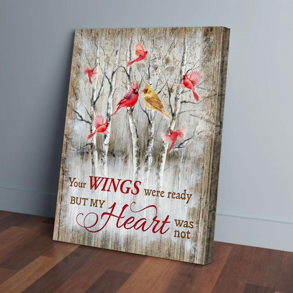Your Wings Were Ready My Heart Was Not Cardinal Couple Matte Canvas