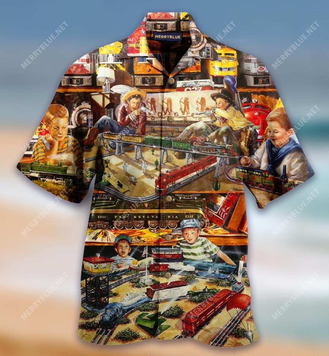 Train Toys Aloha Hawaii Shirt Colorful Short Sleeve Summer Beach Casual For Men And Women Ha34890