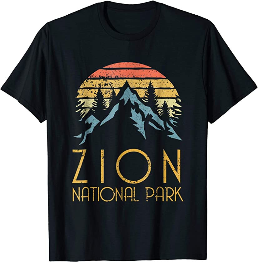 Vintage Retro Zion National Park Utah T Shirt