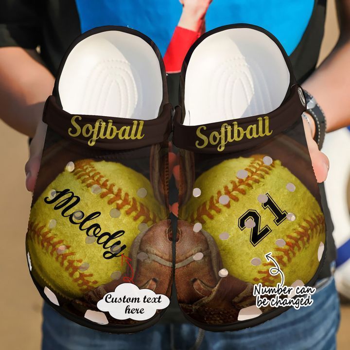 Softball Personalized I Love Sku 2318 Clogs Clog Shoes