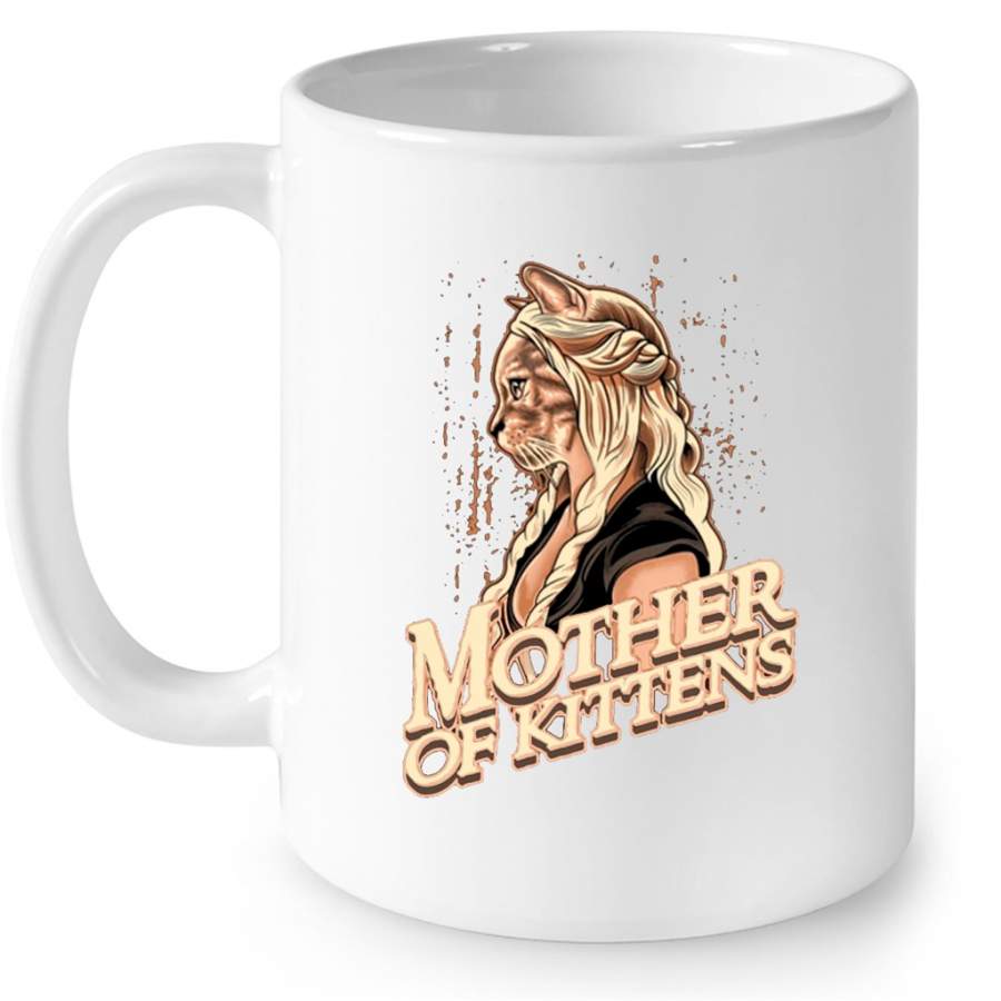 Mother Of Kittens – Full-Wrap Coffee White Mug