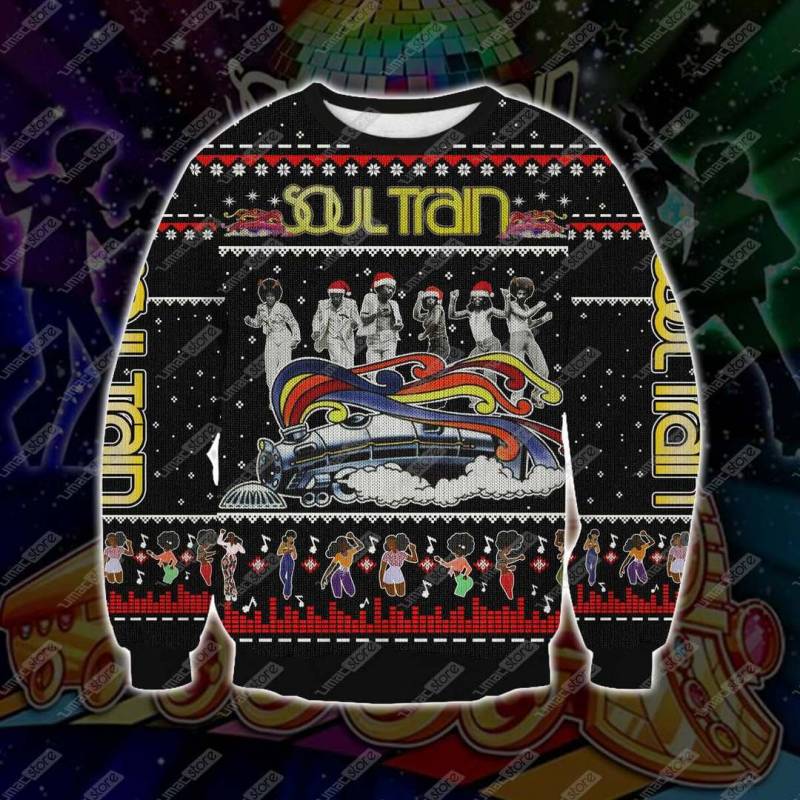 Soul Train 3D Print Ugly Christmas Sweatshirt