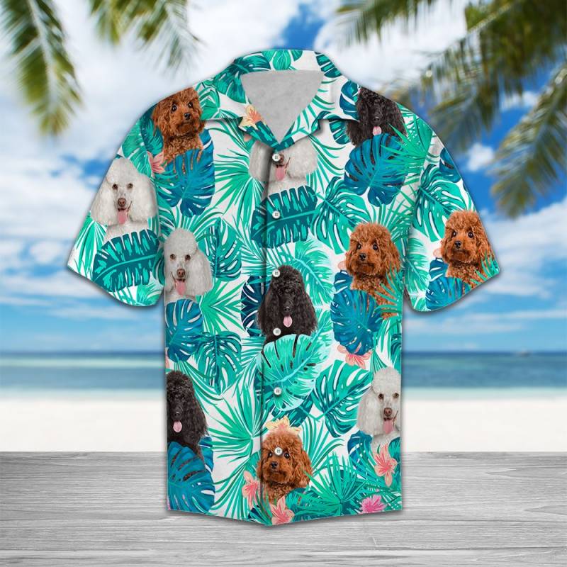 Tropical Poodle Hawaiian Shirt Ha94737