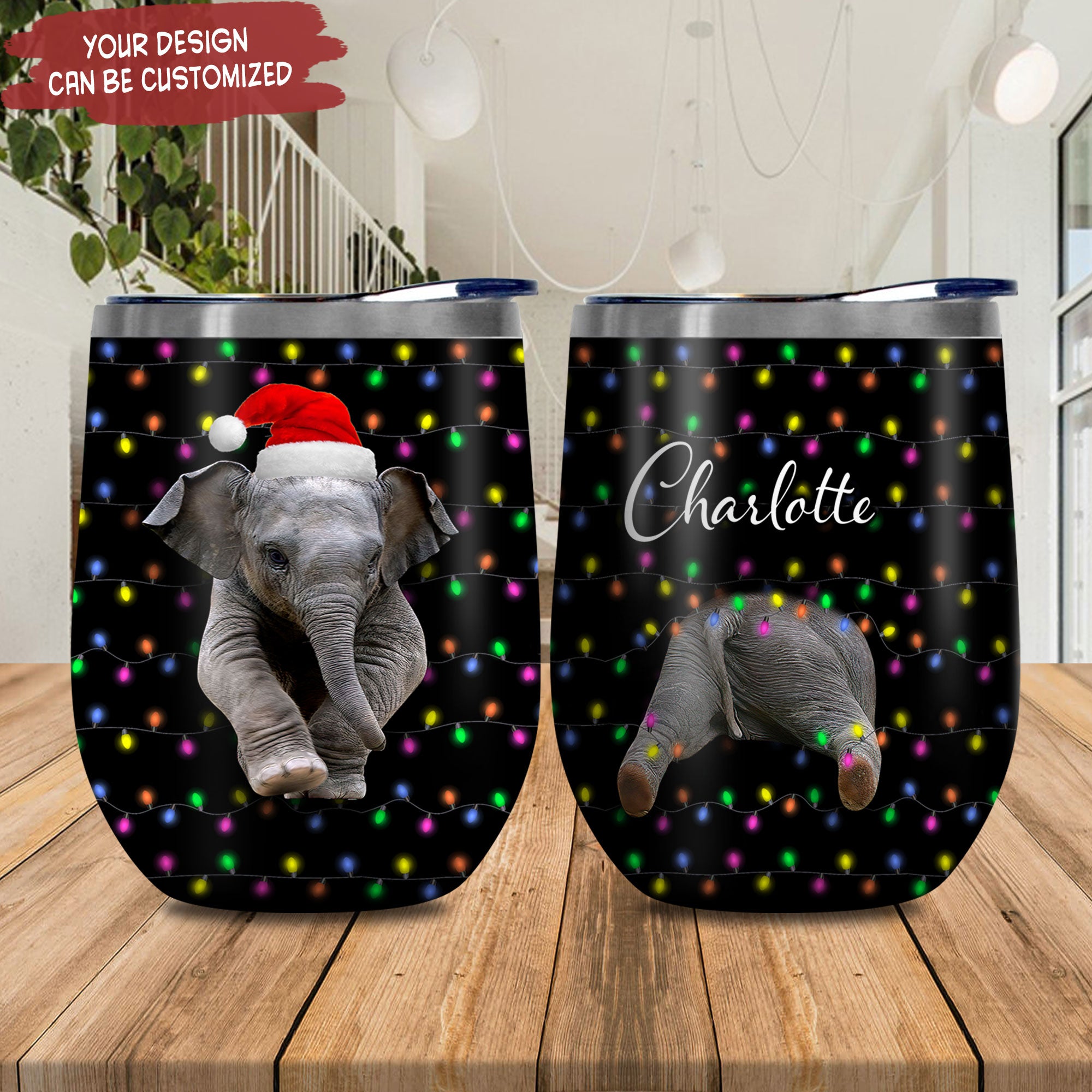 Personalized Elephant Nnr2411003 Stainless Steel Wine Tumbler – Personalized Wine Tumbler