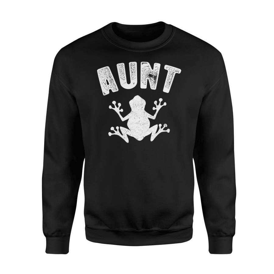 Aunt Frog Matching Frog Family Vintage Sweatshirt