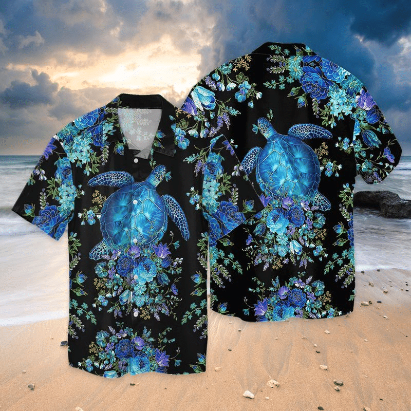 Turtle 1 For Men And Women Graphic Print Short Sleeve Hawaii Casual Shirt Ha47921