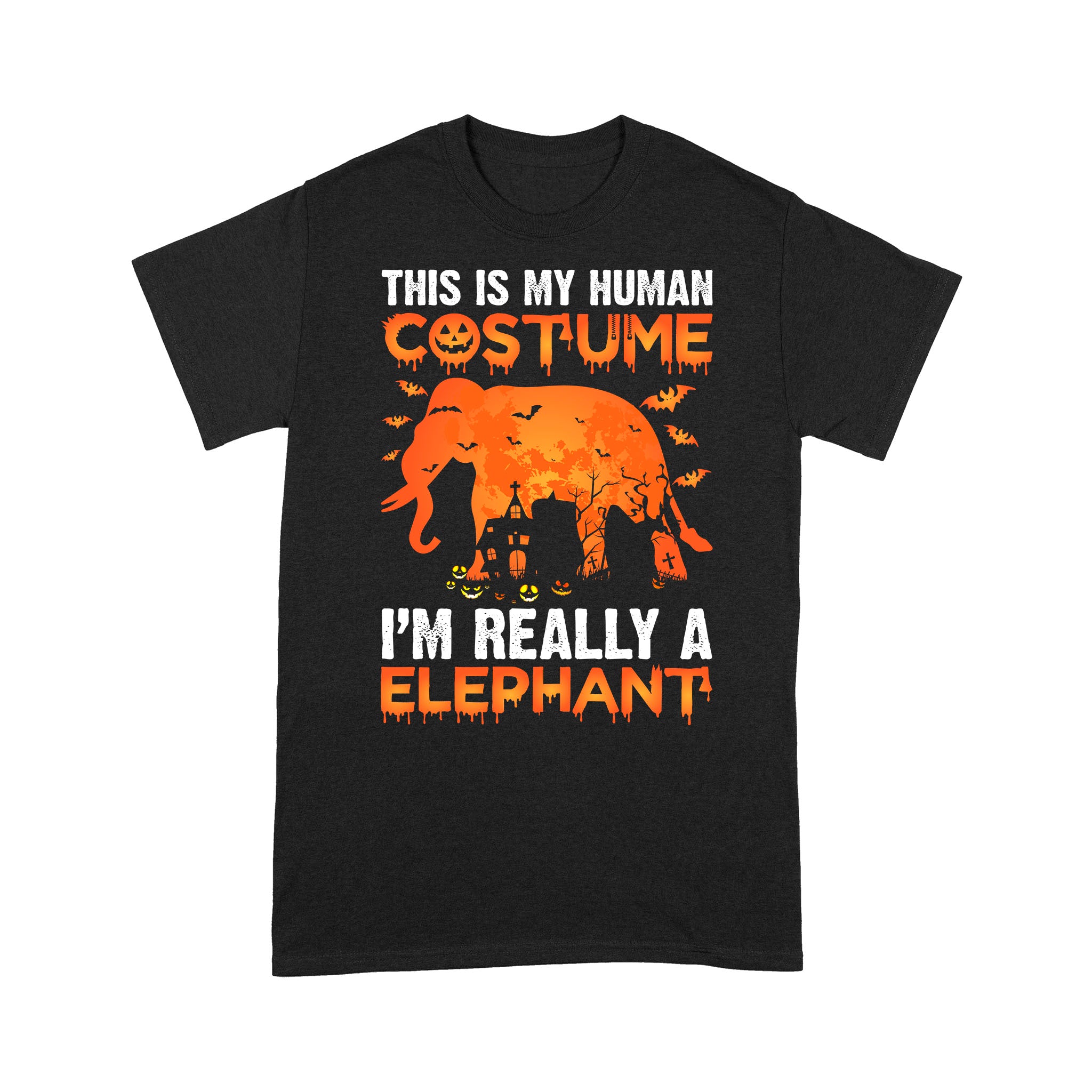 Halloween This Is My Human Costume I Am Really A Elephant Unisex T-Shirt O513