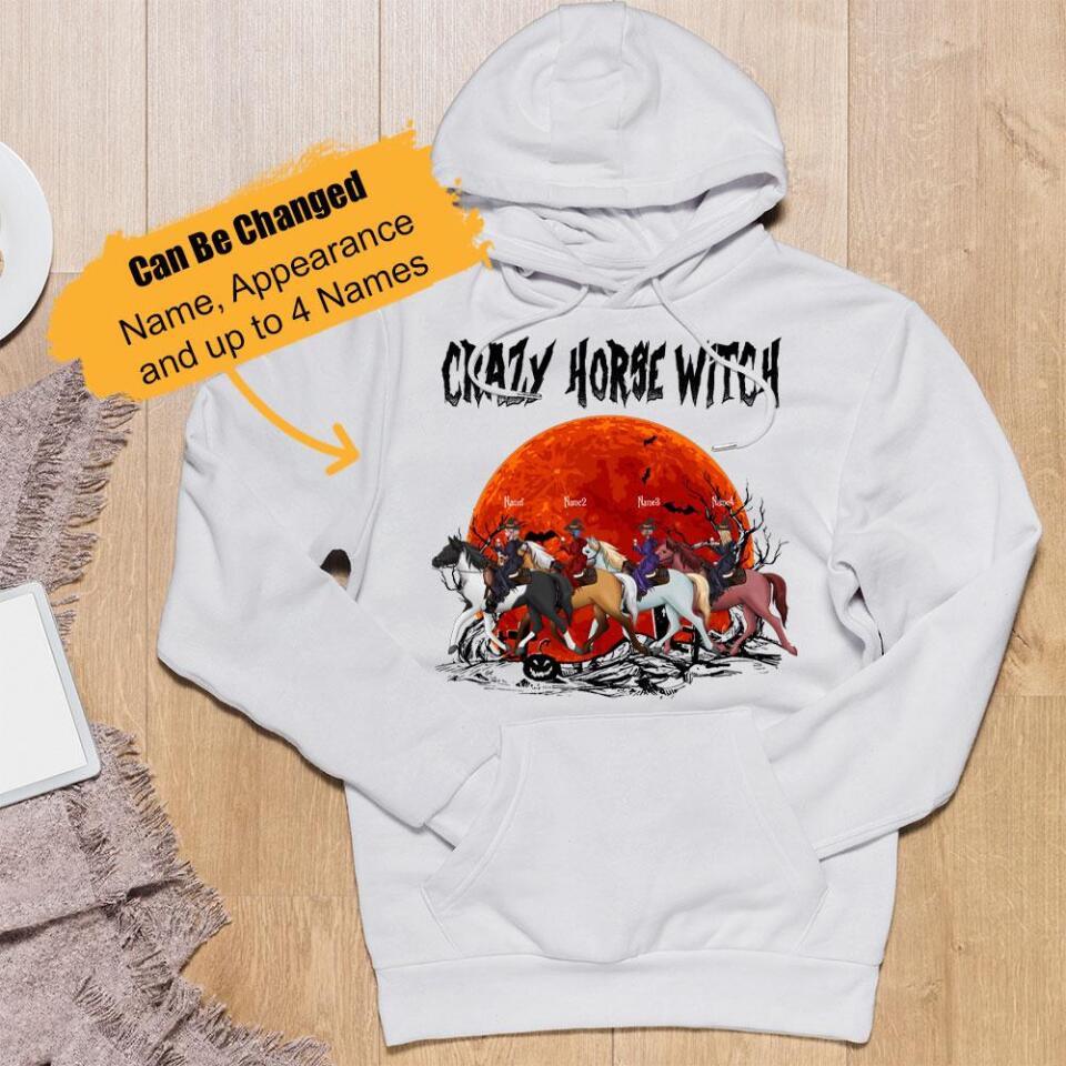 Horse Custom Hoodie Crazy Horse Witch Personalized Gift Hallowen – Trending Personalized