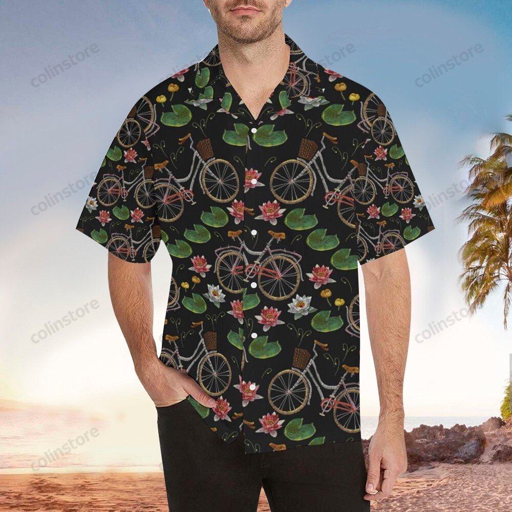 Cycling Hawaii Button Up Shirt Aloha Ha62423