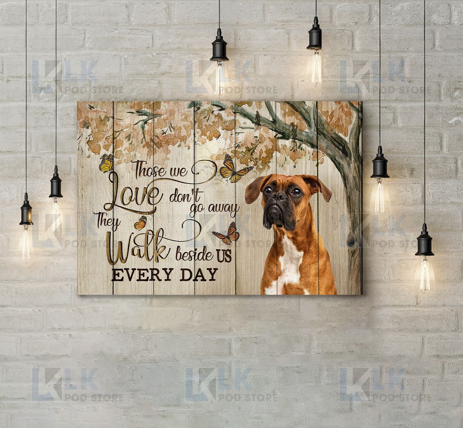 BOXER – CANVAS Those We Love [ID3-B] | Framed, Best Gift, Pet Lover, Housewarming, Wall Art Print, Home Decor