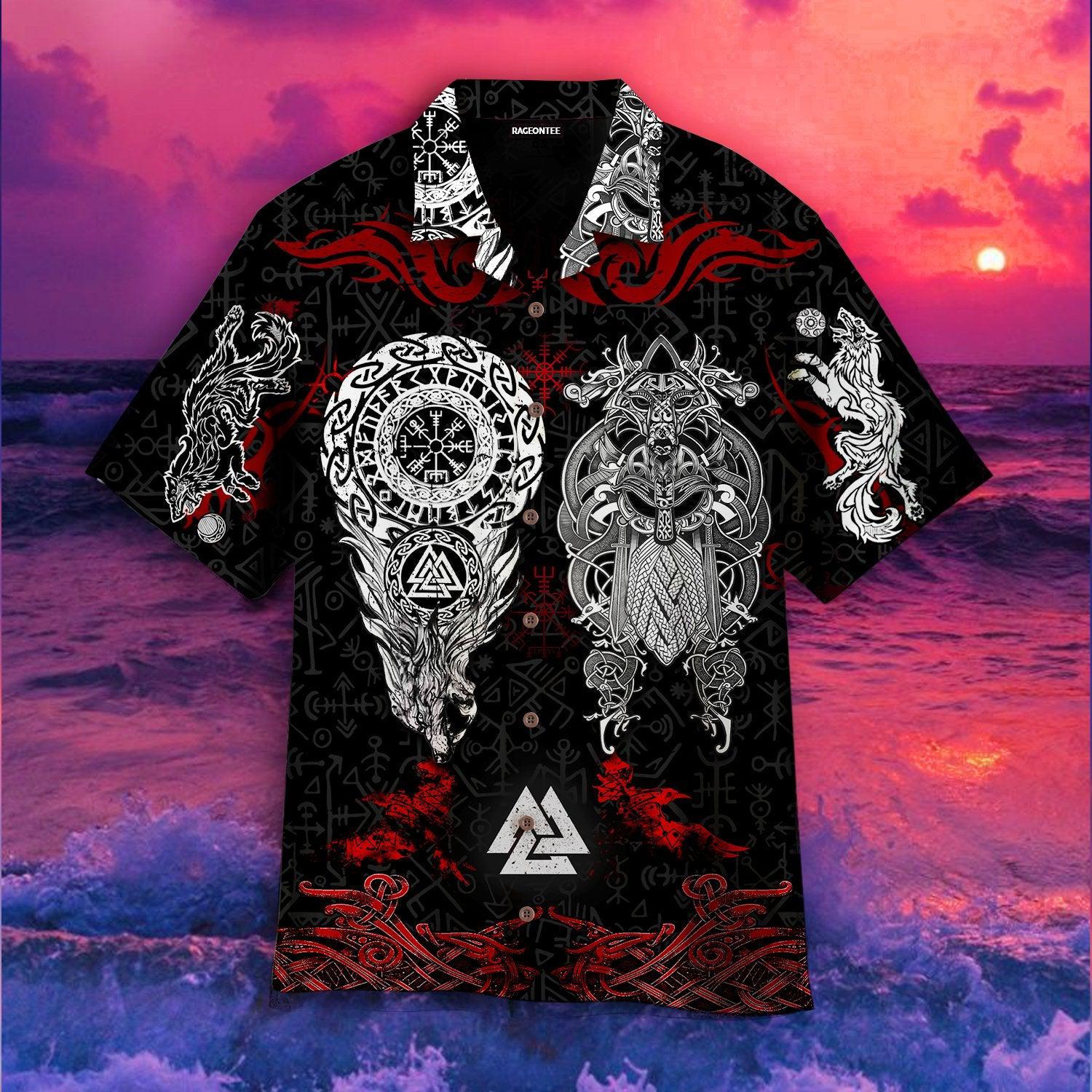 Norse History Viking Fenrir Hawaii Shirt For Men Women Ha13505