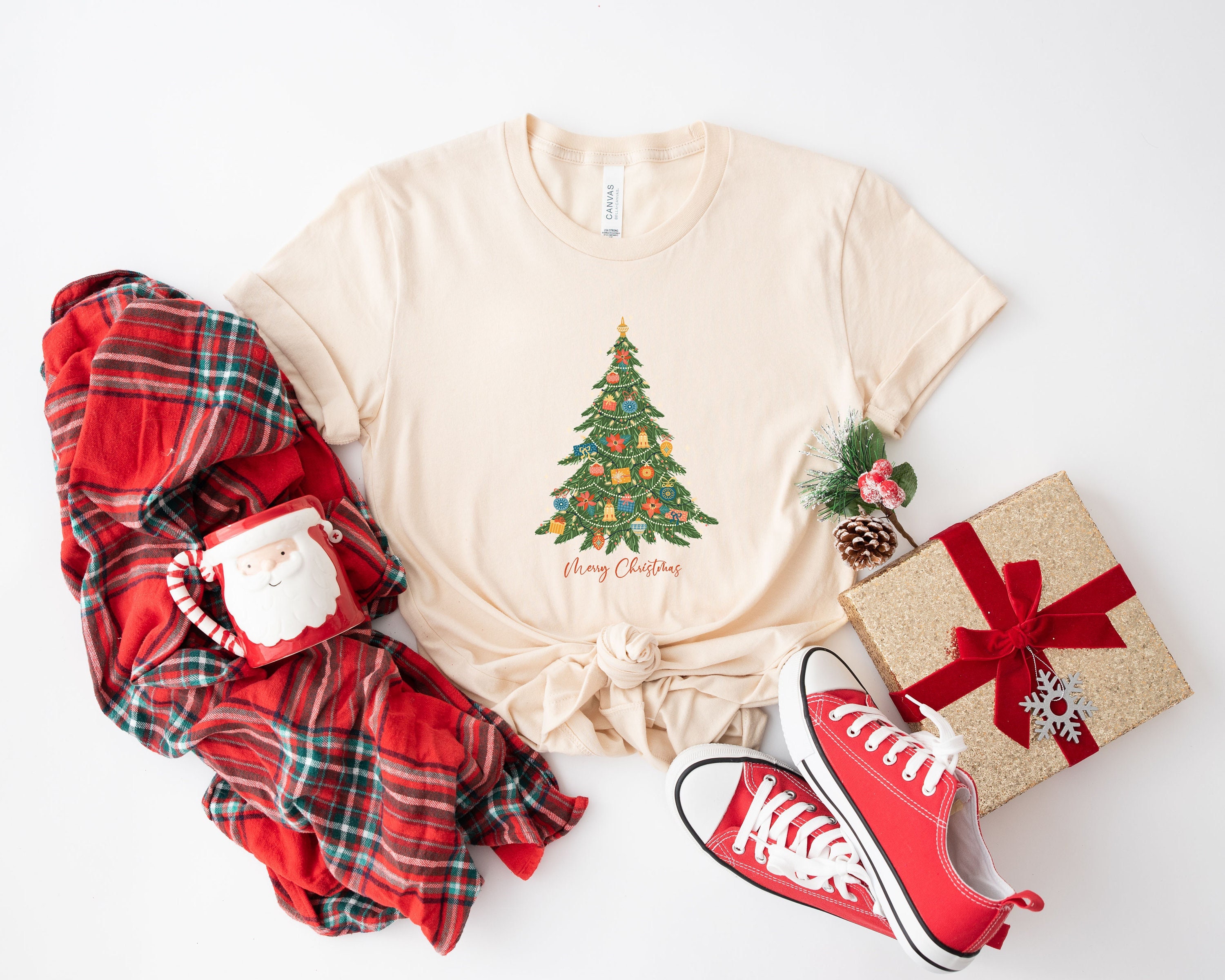 Christmas Tree Shirt, Christmas Shirts for Women, Christmas Tee, Christmas TShirt, Shirts For Christmas, Cute Christmas t-shirt, Holiday Tee