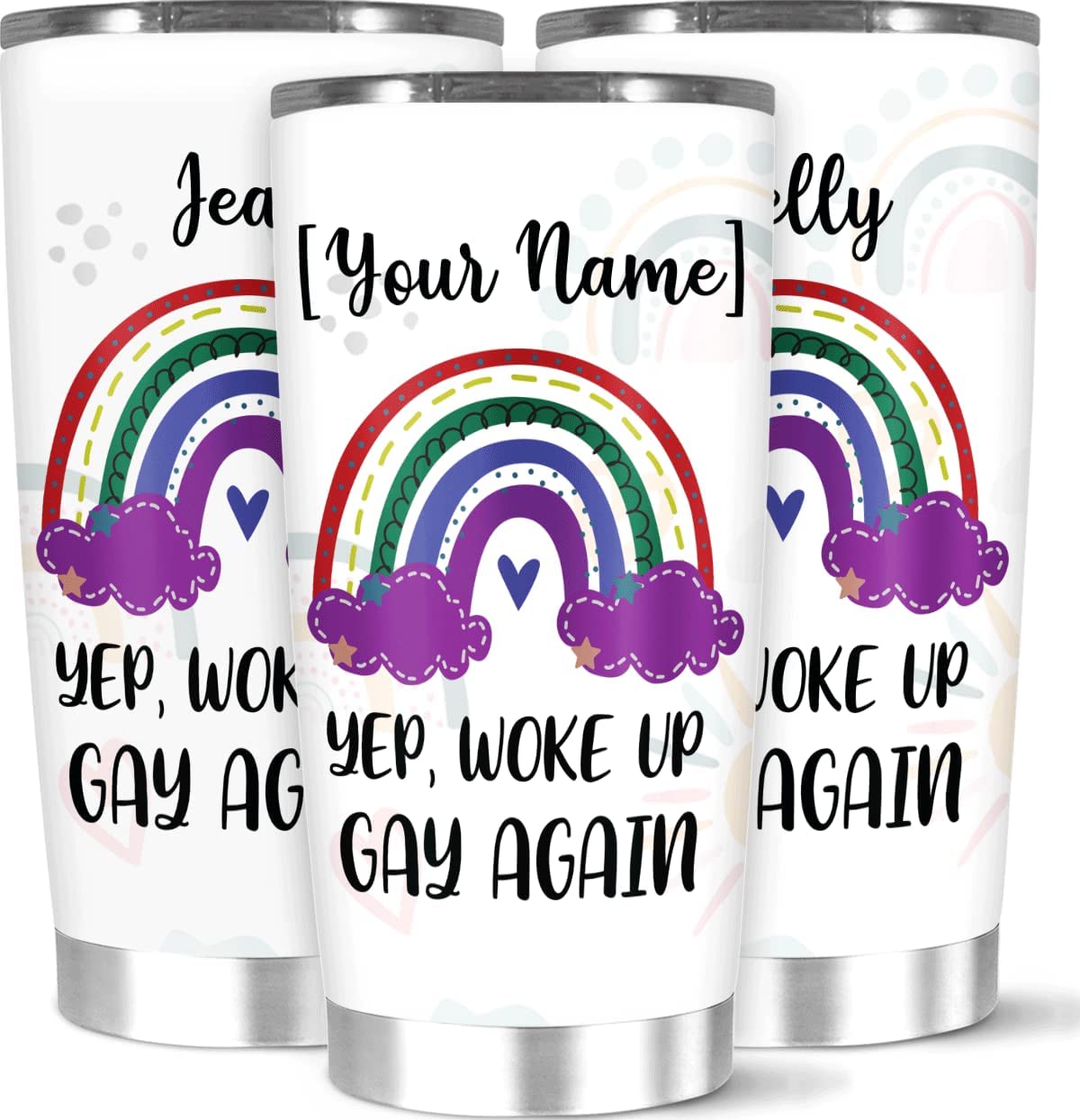 Personalized Tumblers Yep Woke Up Gay Again Tumbler, Gay Pride Tumbler, Gay Mug Tumbler Gifts