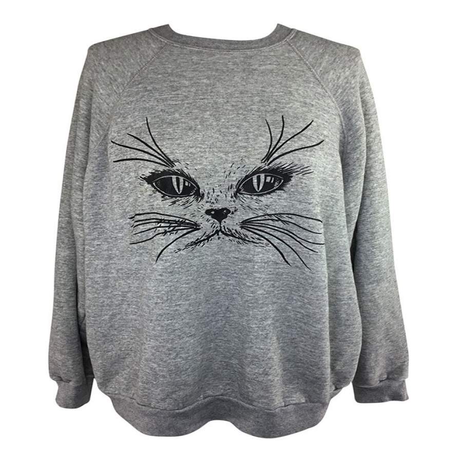 Vintage Kitten Face Sweatshirt S0453