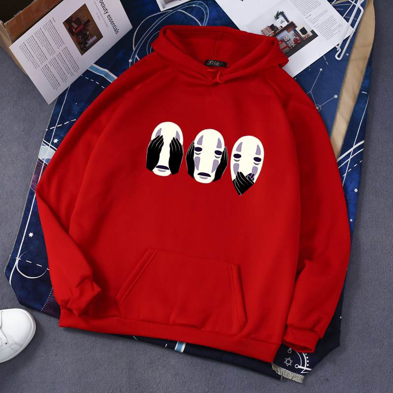 Sweatshirts No Face Men Hoodie Spirited Away Sweatshirt Anime Harajuku Unisex Black Tumblr Casual Jumper Grunge Tops alx