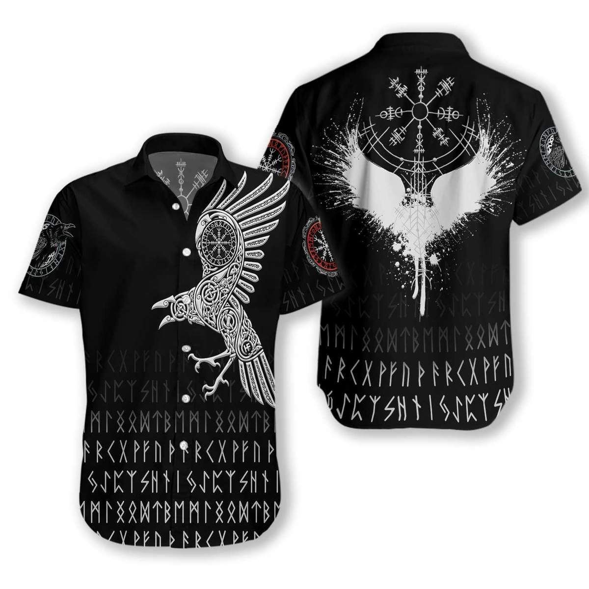 High Quality Norse Mythology The Raven Of Odin Hawaii Aloha Shirts V Ha40986