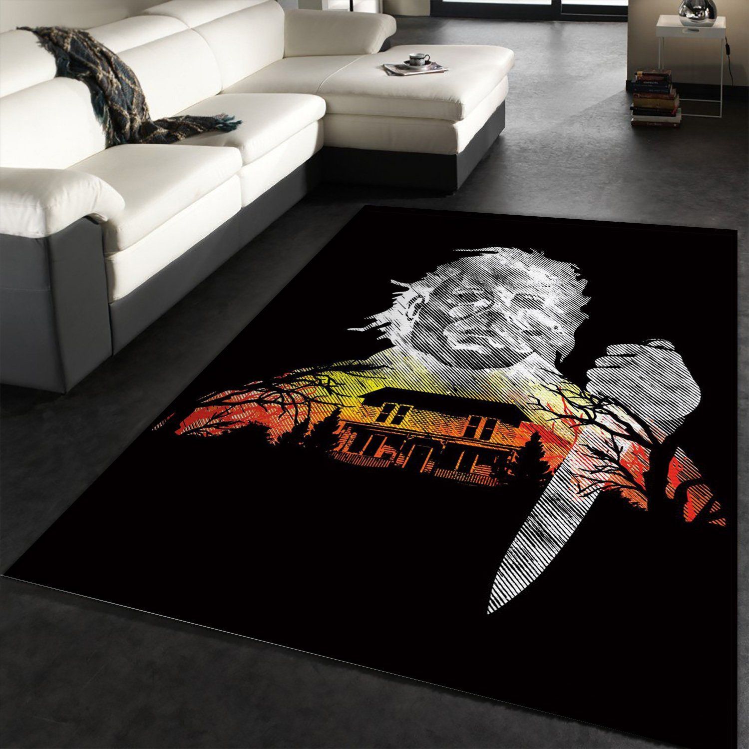 Happy Halloween Area Rug, Living Room Rug, Home Decor Floor Decor