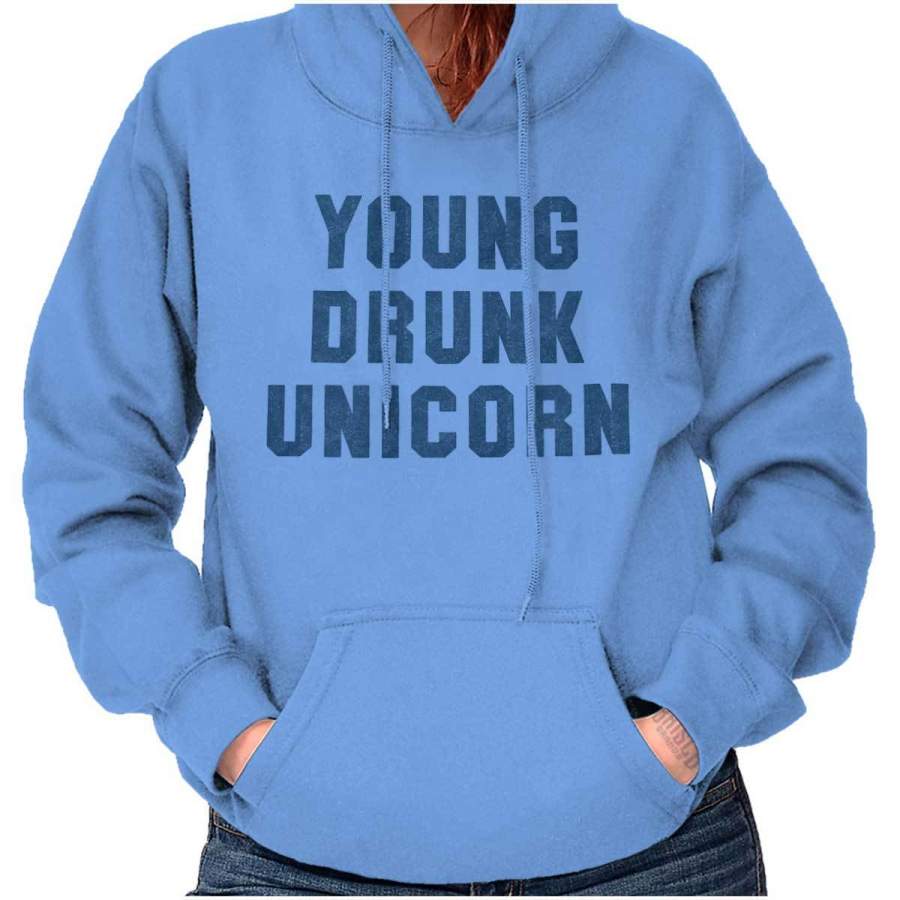 Young Drunk Unicorn Hoodie