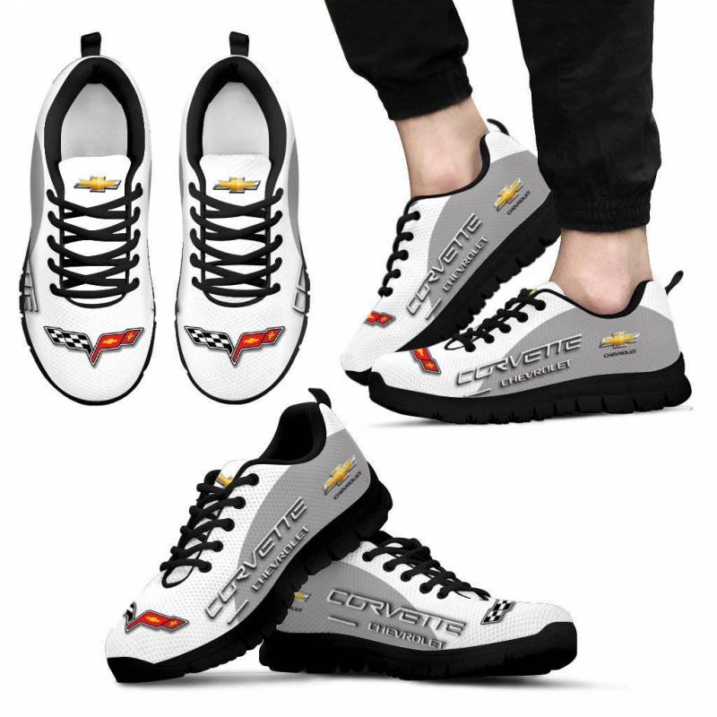 3D Printed Chevrolet Corvette- LPH Sneakers Ver1 For Men & Women (White)