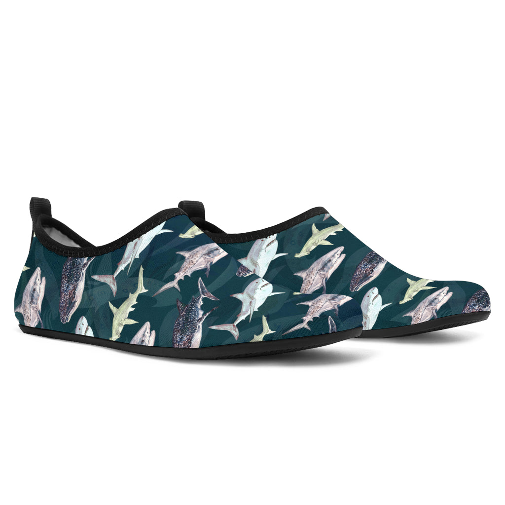 Shark Pattern Print Aqua Water Shoes