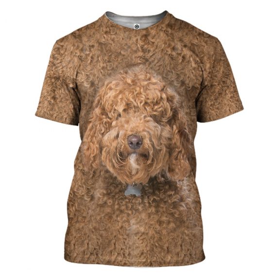 3D Labradoodle Dog Front And Back All Over Print Unisex Tshirt For Dog Lovers