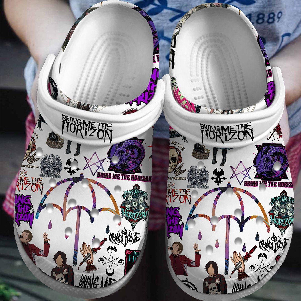 Bring Me the Horizon Rock Band Music Crocs Crocband Clogs Shoes For Men Women and Kids