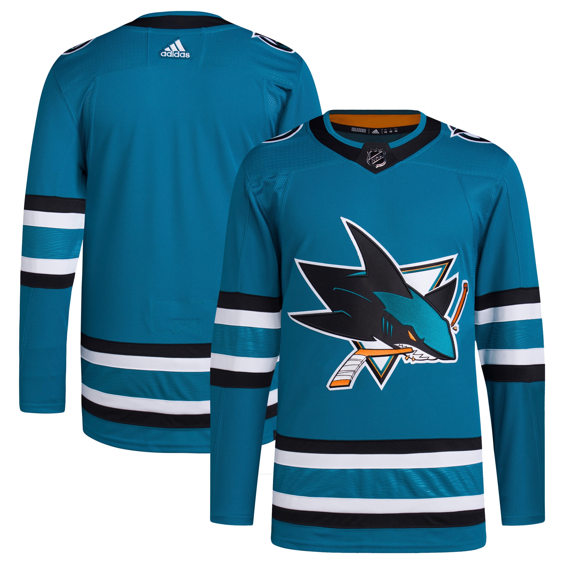 San Jose Sharks Men's Home Primegreen Authentic Jersey – Teal