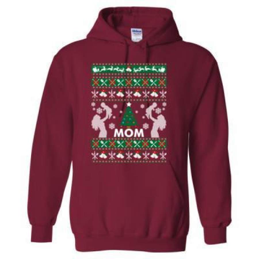 AGR Mom Ugly Christmas Sweater – Heavy Blend™ Hooded Sweatshirt